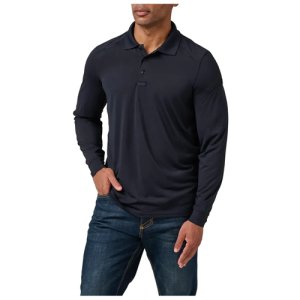 5.11 Tactical Helios L/S Polo Dark Navy M Reg Moisture-Wicking