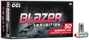 CCI 3477 Blazer Clean-Fire .40 S&W 180gr TMJ Lead-Free Ammo 50 Rounds