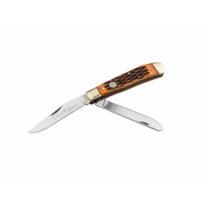 Boker 110812 Trapper Jigged Brown Bone Folding Pocket Knife