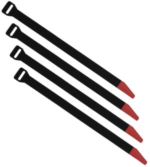 Magpul MAG1442BLK DAKA Gear Straps 12 In Black/Red 4-Pack