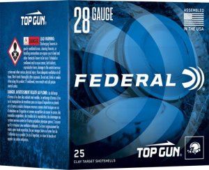 Federal Premium Top Gun 28 Gauge 2.75" 3/4oz #8 Shot 25 Rounds
