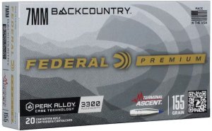Federal Premium Terminal Ascent 7mm Backcountry 155gr 20 Round Box