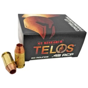 G2 Research G00629 TELOS .45 ACP 160gr HP Ammo, 920fps, 20 Rounds