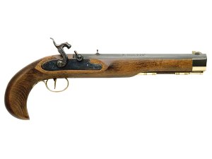 Traditions P1060 Kentucky Pistol Single Shot 50 Cal Percussion 10" Blued Barrel Walnut Grip