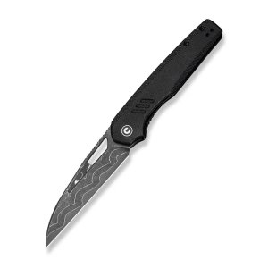 CIVIVI Guile Black Canvas Micarta Front Flipper Thumb-Hole Knife