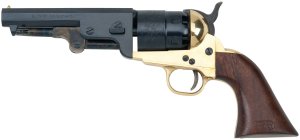 Pietta PF51BR44512 1851 Sheriff .44 Cal 5.5" Revolver Brass Frame Blued