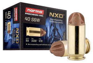 Norma 611440020 Self Defense NXD 40 S&W 93gr Ammo 20/Box