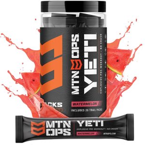 MTN OPS Yeti Preworkout Watermelon Trail Packs 20 ct 1101450320