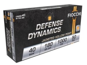 Fiocchi 40SWE Defense Dynamics 40 S&W 180 gr JHP Ammo