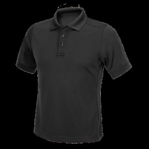 Flying Cross Short Sleeve Impact Polo Moisture-Wicking Black