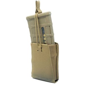 GBRS GROUP SINGLE RIFLE 7.62MM MAG POUCH W/BUNGEE RETENTION COY BROWN