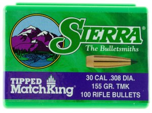 30Cal 155Gr TMKMAT Rifle Bullets - 100 Count Box