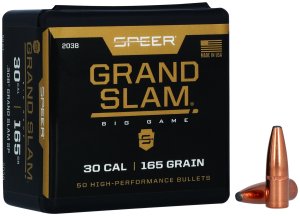 Speer Grand Slam 2038 30 Caliber 165gr Soft Point Bullets 50/Box