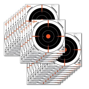 EZ-Aim 15246 Bullseye Hanging 8” x Black/Orange/ White 26 Per Pack