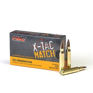 PMC X-Tac Match 223XM .223 Remington 77gr Sierra OTM 20 Rounds