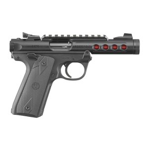 Ruger 43942 Mark IV 22/45 Lite 22LR 10+1 USMC Red, 4.4" Threaded Barrel