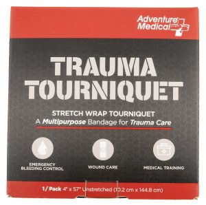 Adventure Medical Kits 20640017 Trauma Tourniquet 4"x57" Black Rubber