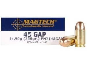 MagTech .45 GAP 230gr FMJ Handgun Ammo - 50 Rounds, 837fps, High-Quality