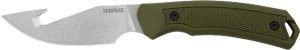 KERSHAW 1883GH Fixed Blade Knife w/ Gut Hook Olive Sheath