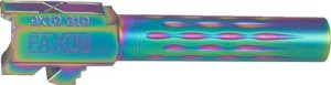 Faxon GB910N19LGQ-N-NCR Glock 19 Barrel 9mm Flame Fluted Non-Threaded