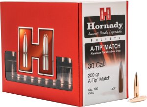 Hornady 3092 A-Tip Match .308 Cal 250 Grain 100 ct