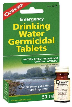 COGHLAN'S Drinking Water Tablets Treats up to 25 Qt Iodine-Based