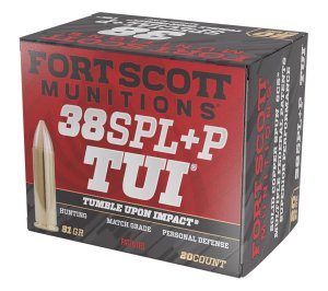 Fort Scott Munitions 38+P081SCV 38 Special+P 81gr Solid Copper Ammo 20ct