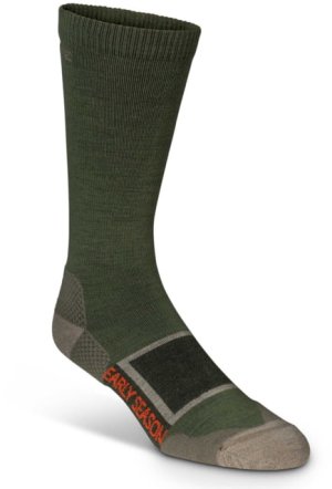 First Lite Early Season Wool Crew Socks Conifer Large