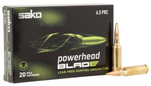 Sako JASPHB65PRC120B PowerHead Blade 6.5PRC 120gr Lead-Free Ammo 20 Rds