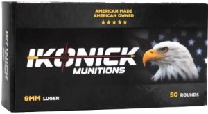 IKONICK USA 9mm 147gr FMJ Subsonic 50-Rounds