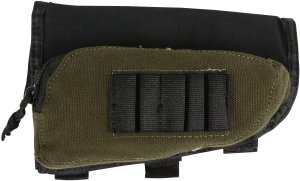 Allen 20550 Buttstock Shell Holder 5rd Black Green Cordura Adjustable Strap
