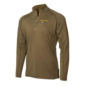 Muddy MUD-HT-QZ-CL-XL Nucleus Heated Quarter Zip Shirt Brown Clay XL