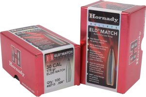Hornady 30713 ELD Match Target 30 Cal .308 178 gr ELD-M