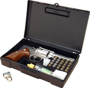 MTM Case-Gard 80440 Handgun Storage Case Black Fits 4 Inch Barrel
