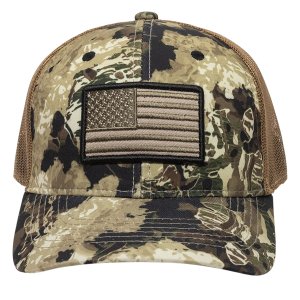 Outdoor Cap Usa-170 Usa Flag Veil Whitetail Brown Adjustable Snapback