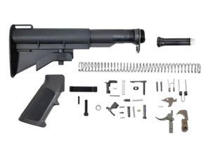DPMS DP51655141530 CAR-15 Lower Build Kit Black Fiberlite 6-Pos A2 Grip