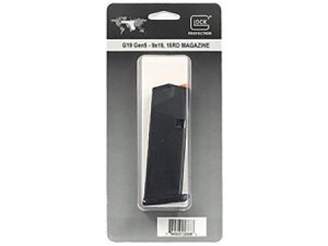 Glock OEM Magazine 9MM 15Rd Fits 19 Black Finish Gen5