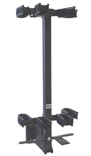 Rugged Suppressors 11094 Wall Mount Removable Black Steel Holds 4 Rifles