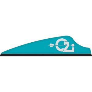 Q2i Q050410 Fusion X-II Vanes Teal 2.1" 100pk Aerodynamic