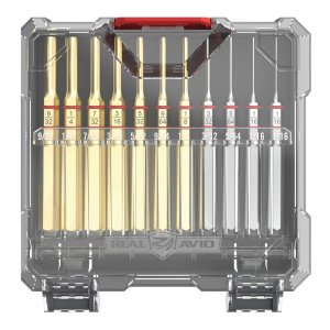Real Avid AVAPKB Accu-Punch Pin Punch Set Brass/Steel 11-Piece