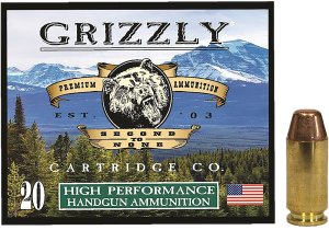 GRIZZLY GC40SW5 .40 S&W 200gr FMJ Flat Point 20rd Brass Case
