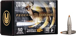Federal PB277TT140 270 Cal 140GR Trophy Bonded Tip BT 50/Box