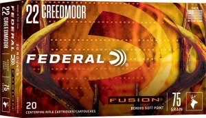 Federal Fusion 22 Creedmoor 75 Grain Soft Point 20 Round