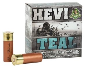 HEVI-Shot HS61226 HEVI-Teal 12Gauge 2.75" 1 1/8oz 6Shot 25 Per Box/10...