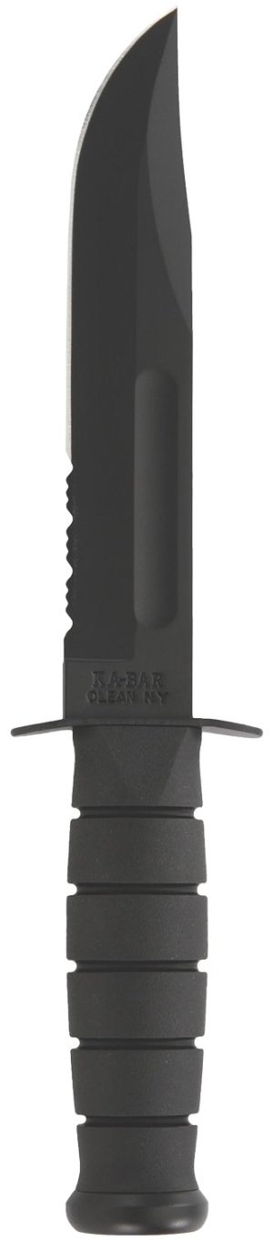 Ka-Bar 1212 Fighting/Utility Knife 7" Part Serrated 1095 Cro-Van Blade