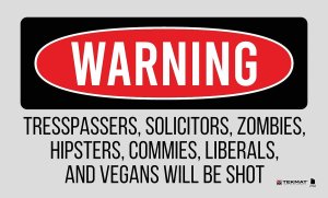 TEKMAT TEK42TRESPASSERS Multi-Color Rubber-Backed Door Mat