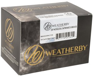 Weatherby BRASS28NCT50 28 Nosler Unprimed Brass Cases 50 Box