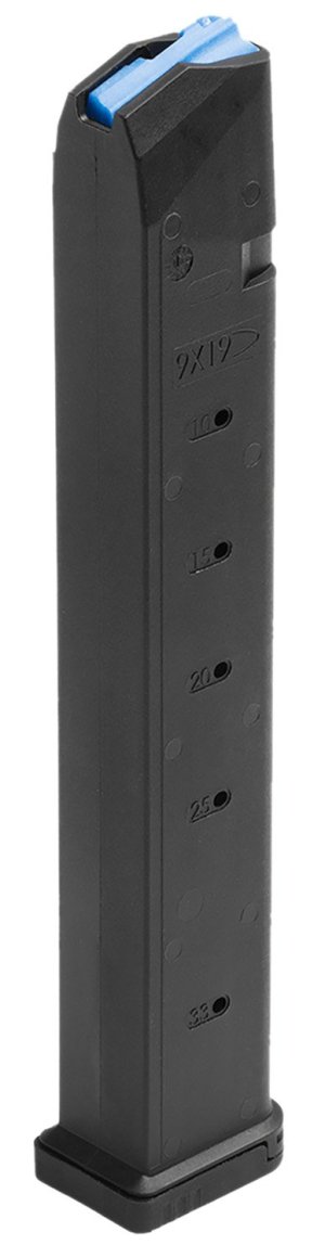 Leapers Magazine Glock 9MM 33Rnd Poly Matte Black RBTGL933