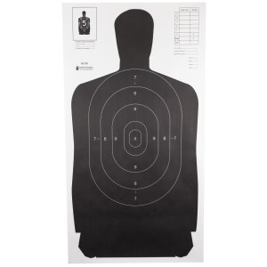 Action Target B27SBLACK100 Silhouette Target 23"x45" Black 100 Pack