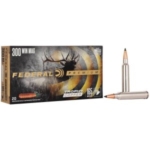 Federal Premium Hunting 300 Win Mag 165 gr Trophy Copper Ammo - 20rd Box